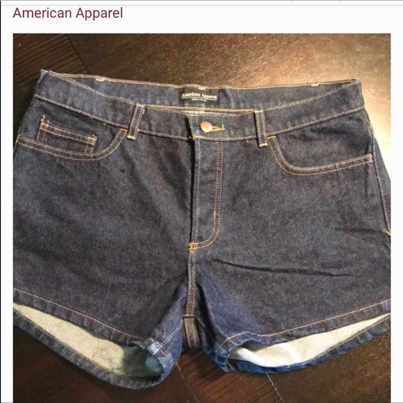 American Apparel Pants - American Apparel midi jean shorts